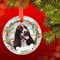 E & S Imports 3.5 Inch Ceramic Springer Spaniel Ornament Christmas Tree Ornament , Dog Puppy Ribbon Cherish Pet